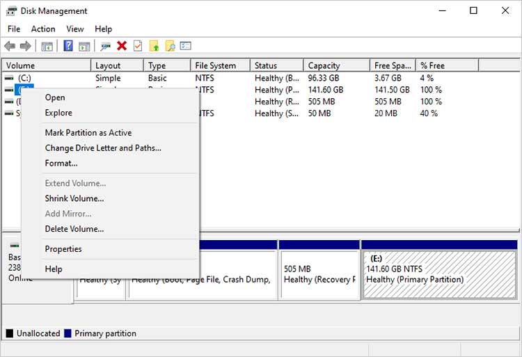 select change drive letter and paths